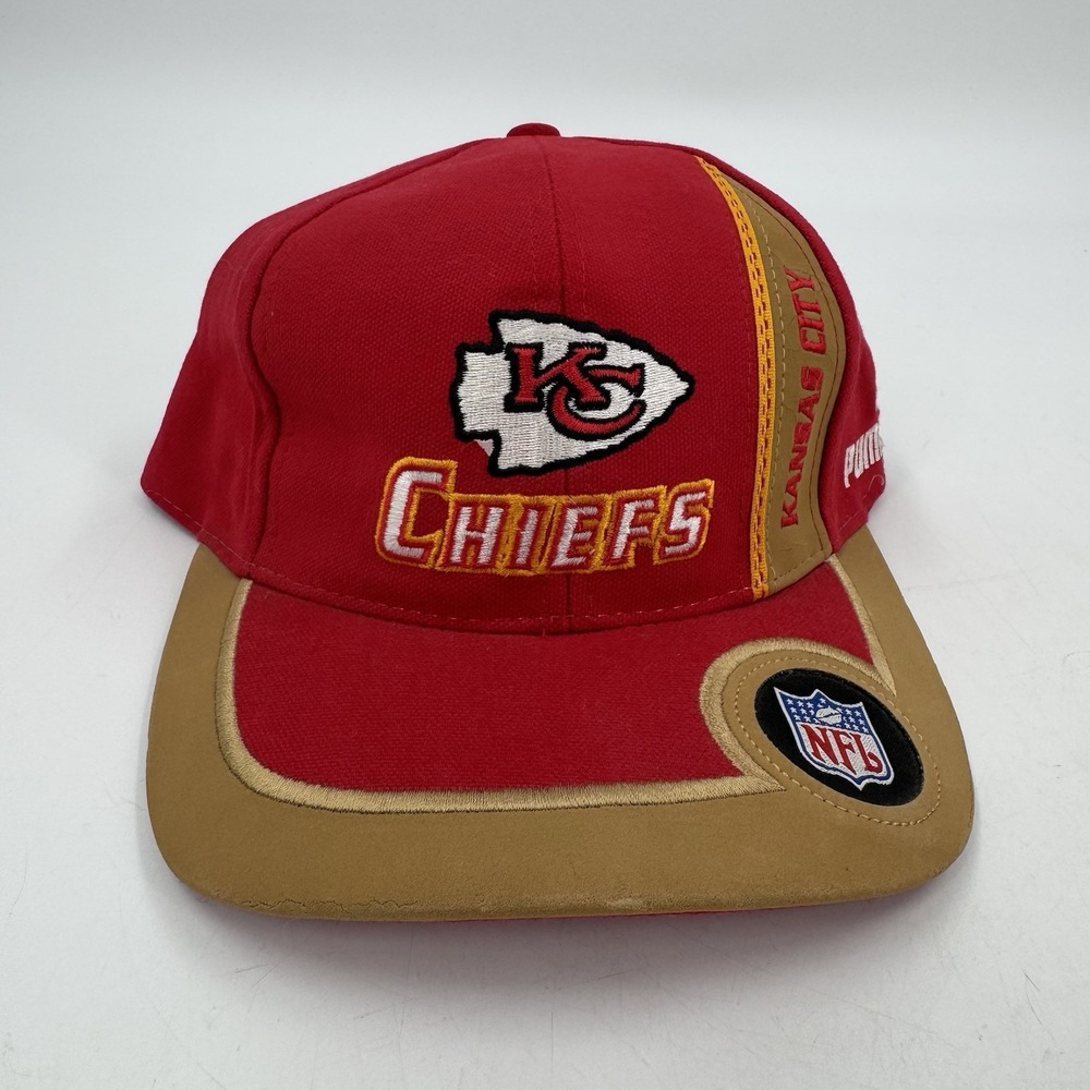 Vintage Kansas City Chiefs Cap Hat Hook And Loop Puma Arrow Head New